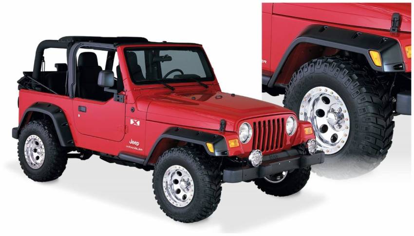 Bushwacker - Bushwacker 10917-07 Pocket Style Fender Flares Front and Rear Fender Flare