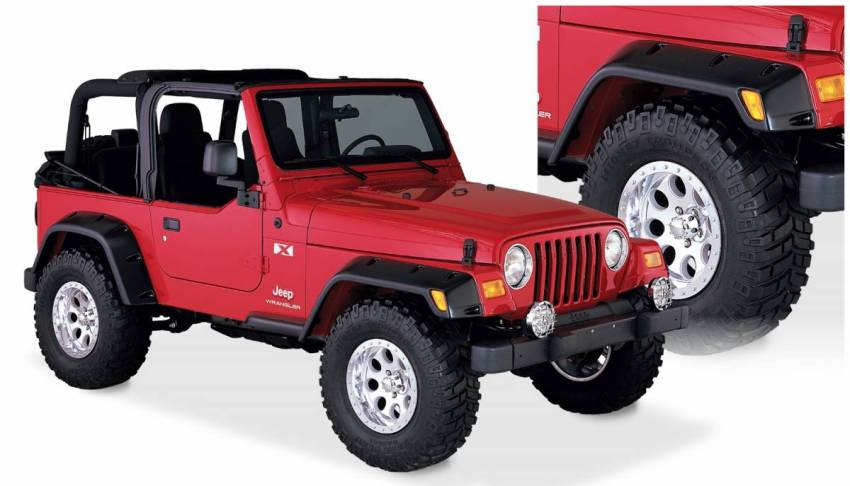 Bushwacker - Bushwacker 10908-07 Pocket Style Fender Flares Front and Rear Fender Flare