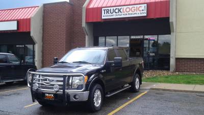 Luverne 2 inch Tubular Grille Guard and Piaa Lights on a Ford F150