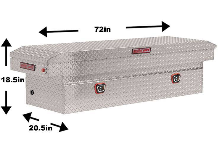 Weather Guard - Weather Guard 127-0-04 Single Lid Crossover Full-Size Standard Bright Clear Aluminum Tool Box