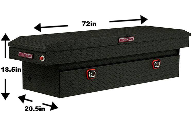 Weather Guard - Weather Guard 127-52-04 Single Lid Crossover Full-Size Standard Textured Matte Black Alum Tool Box