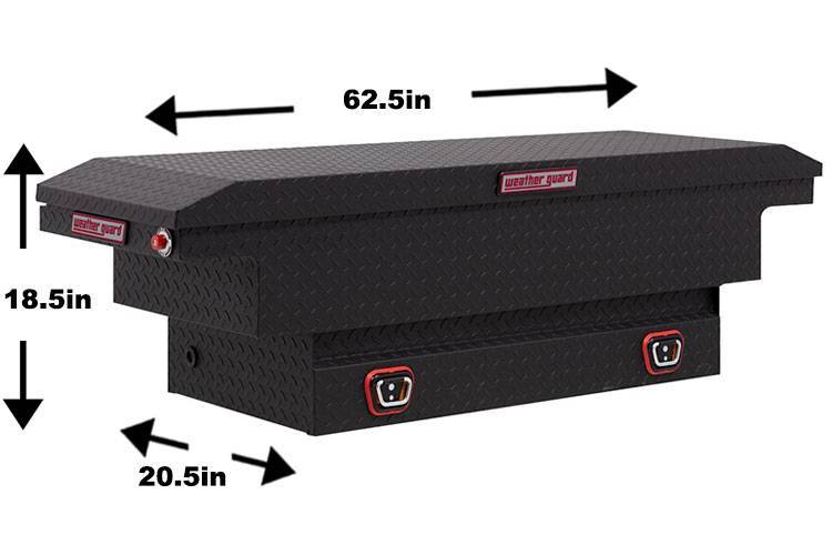 Weather Guard - Weather Guard 131-52-04 Single Lid Crossover Compact Low Profile Matte Black Aluminum Tool  Box