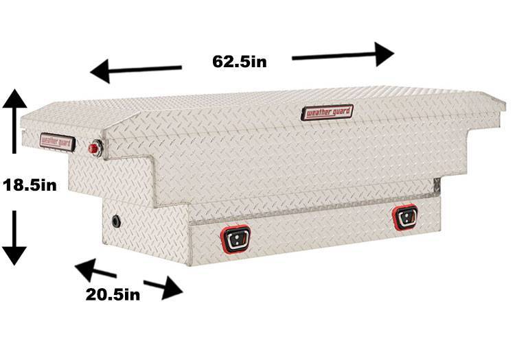 Weather Guard - Weather Guard 137-0-04 Single Lid Crossover Compact Deep Bright Clear Aluminum Tool Box