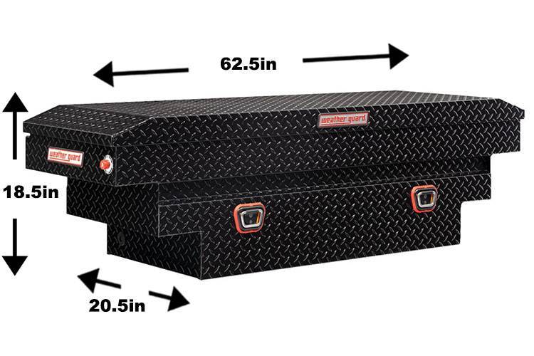 Weather Guard - Weather Guard 137-5-04 Single Lid Crossover Compact Deep Gloss Black Aluminum Tool Box