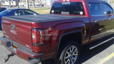 A Bak Flip bed cover on a GMC Sierra